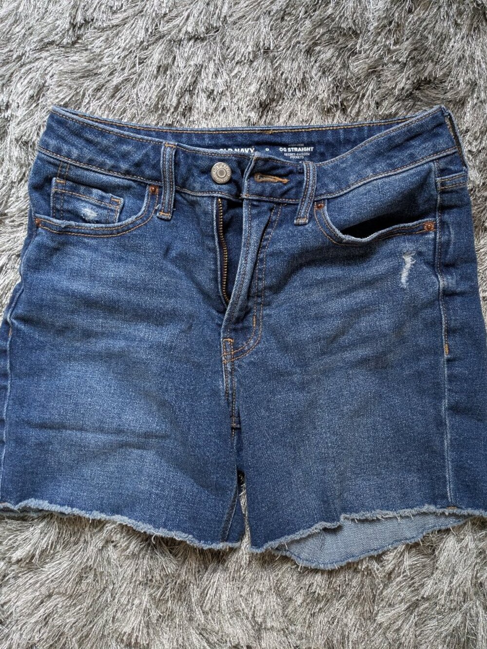 Old Navy High Rise OG Straight Cutoff Jean Shorts Size 0